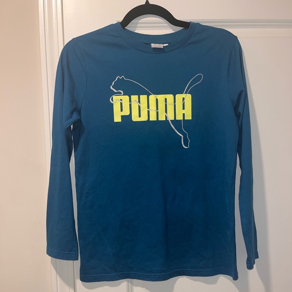 Puma Dark Blue Tee with Reflective Puma Cat